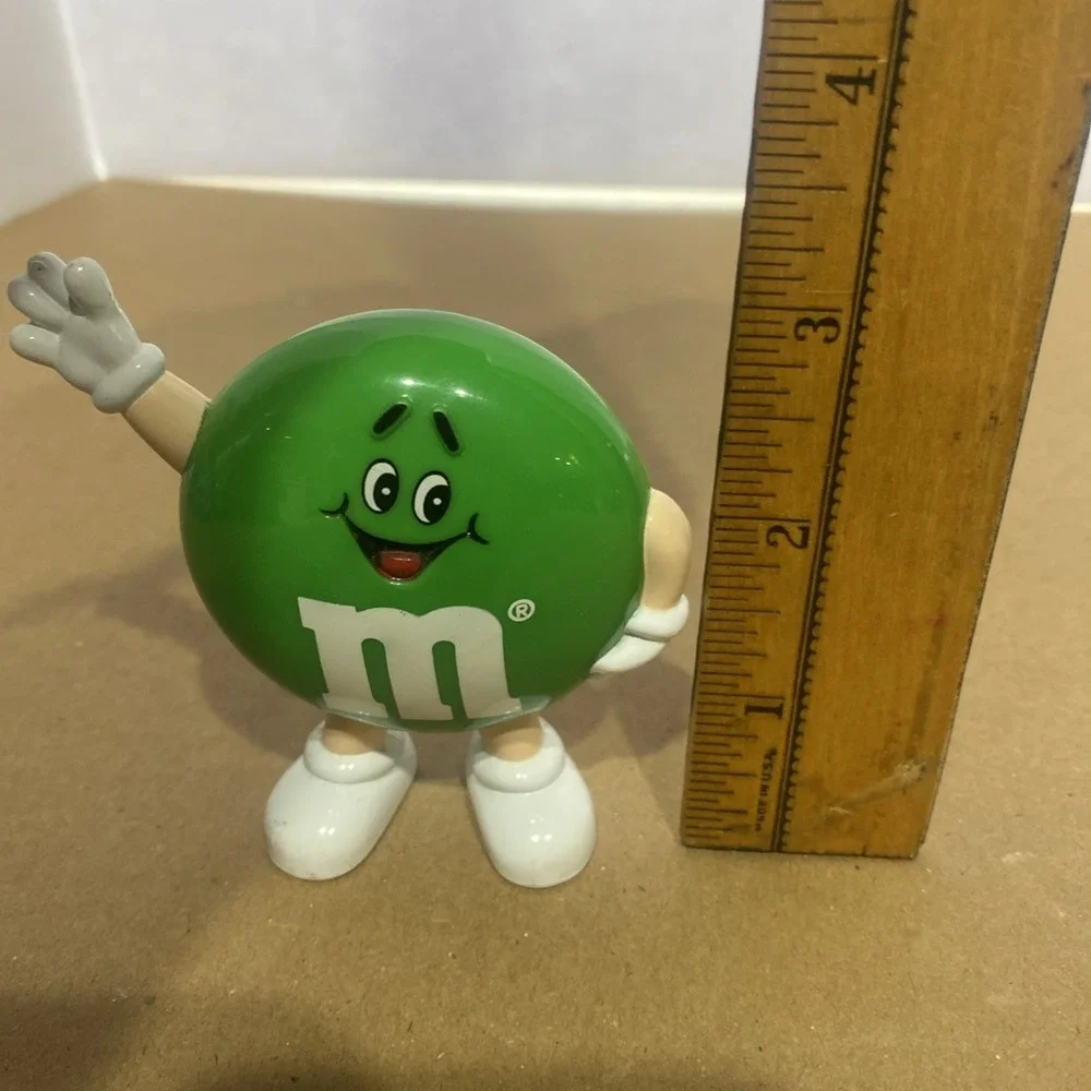 Vintage Rare 1991 Mars M&M Green Candy Dispenser Waving Hand Collectible Toy